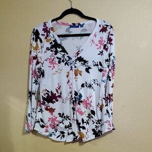 Floral V-Neck Women's Top